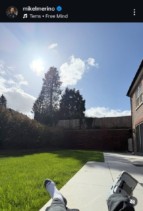 梅里诺：以更强姿态回归阿森纳 享受康复每一步